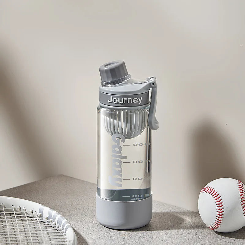 Large Capacity 800ml Fitness Water Jug with Removable Filter, Transparent Sports Bottle, Leak-Proof Fitness Hydration Bottle