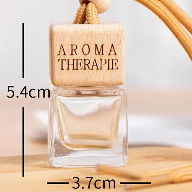 Pack Car Ornament Air Freshener Perfume Square Cap Empty Bottle Scent Essential Oil Diffuser Pendant