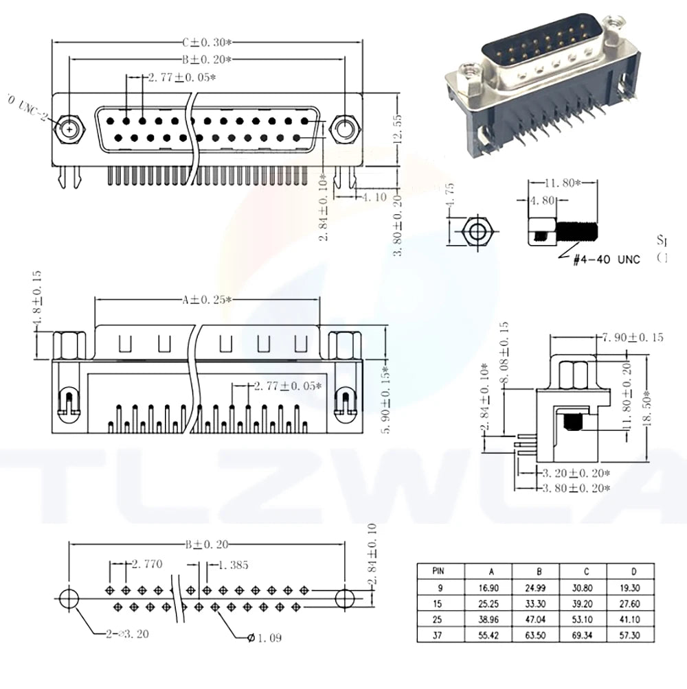 10Pcs Sample Black Male/Female DB15 DR15 D-Sub Right Angle Double Row Pins PCB Mount VGA Port Connector Socket With Screw Nuts
