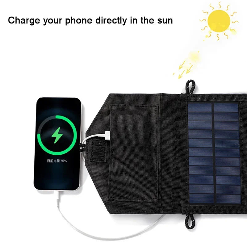 6-Fold 800W Foldable Solar Panel 20W/H Portable Solar Panels Charger USB 5V DC Full Time Power Solar Panel Mobile Power Supply