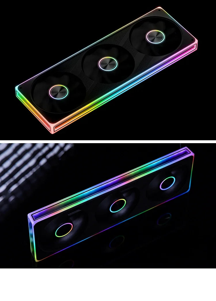 JONSBO ZE-120/240/360 120mm ARGB Case Fan, Infinity Mirror RGB, PWM Fan, MB Sync, Aluminum CD Pattern Hub Badge
