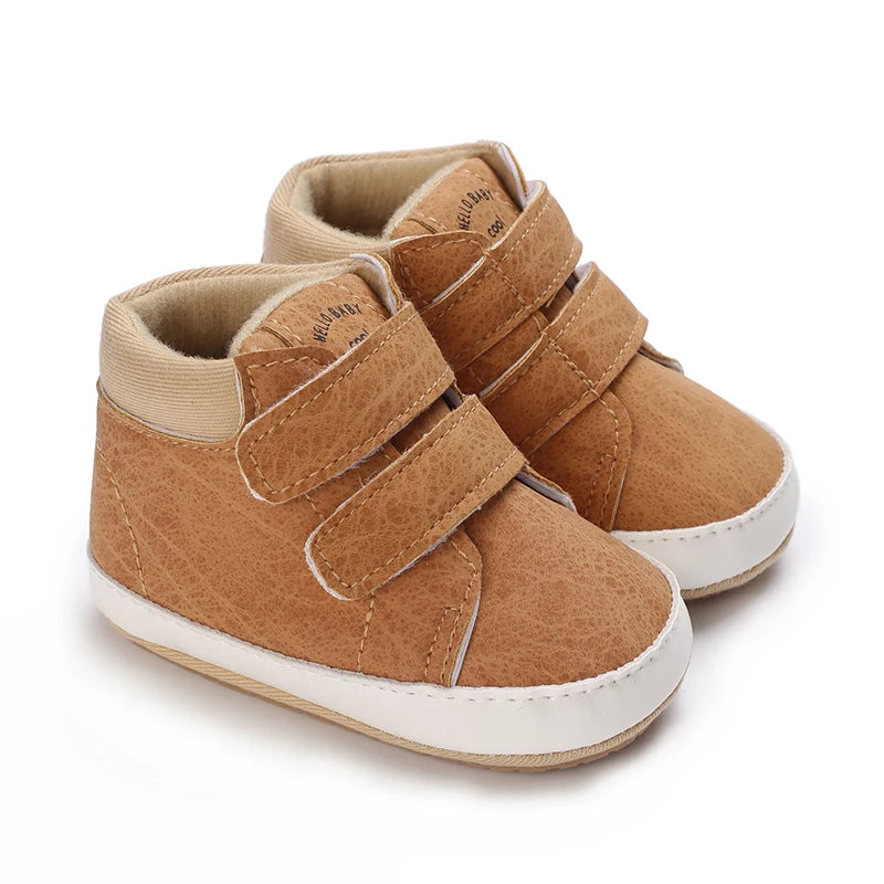 Spring and Autumn Seasonal Collection 0-1 Year Old Baby Shoes Soft Bottom High Top Baby Shoes Baby Shoes Learning Shoes