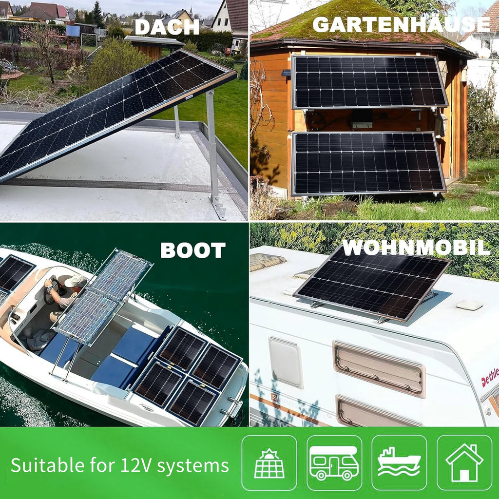 12V Solar Panel 120w 240W 18V Rigid Solar Panels 25 Year Photovoltaic Monocrystalline Cell 12V Battery Charge For Camping
