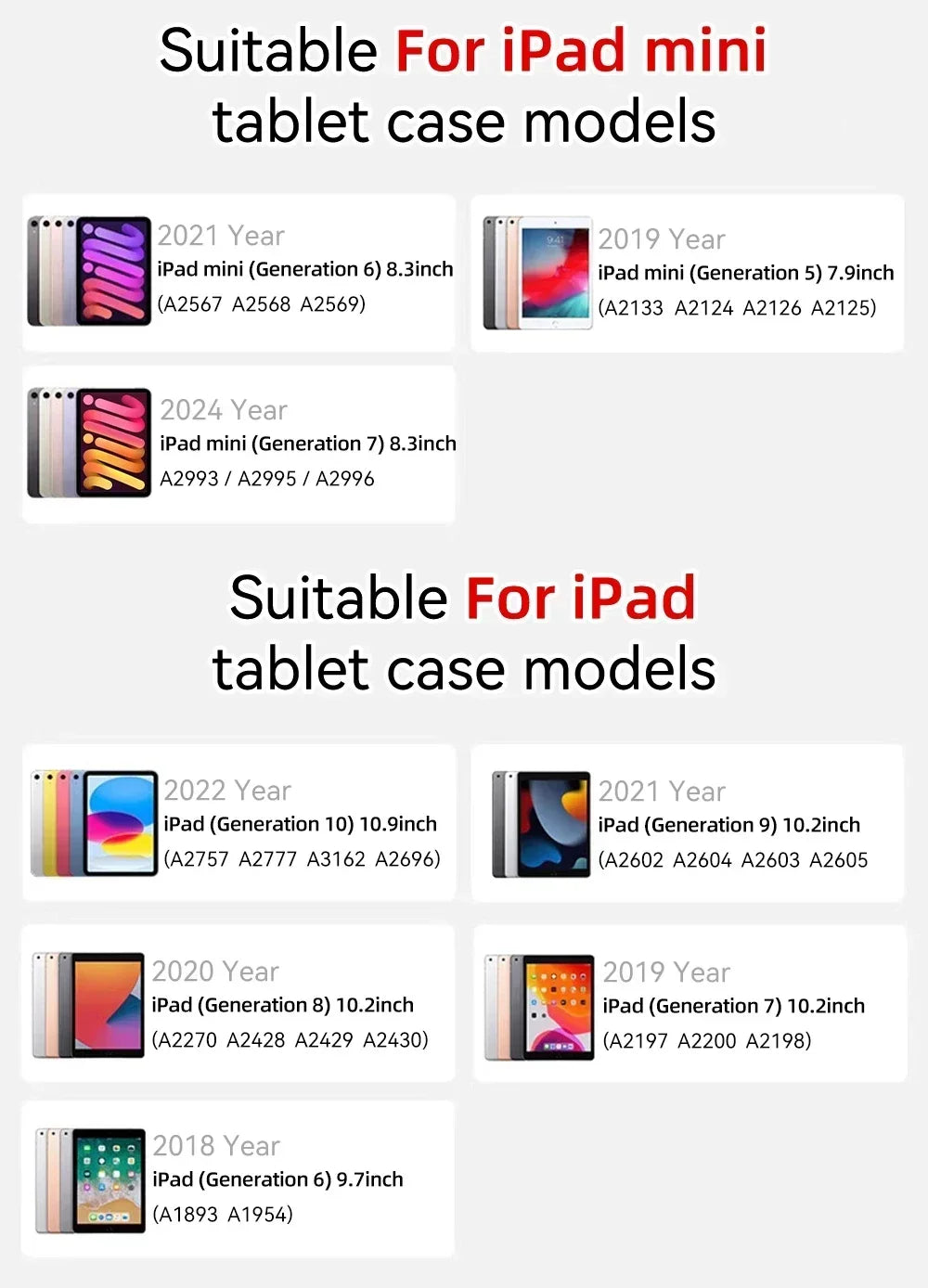 Y-Fold Case compatible with iPad 11 10 9 8 7 Air10.9 11 13 inch /Mini 6 7th Gen / Pro 11 12.9 inch Crystal Clear with Pen Holder
