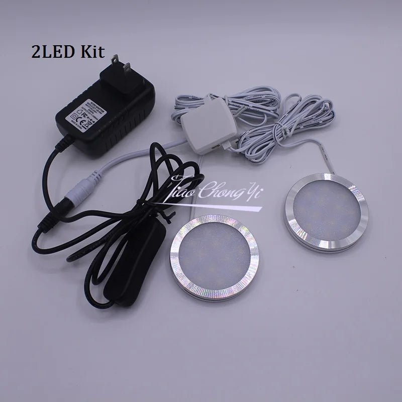LED cabinet light 2W with DC 12V power adapter indoor lighting for under kitchen cabinet Home wardrobe Showcase lamp decor