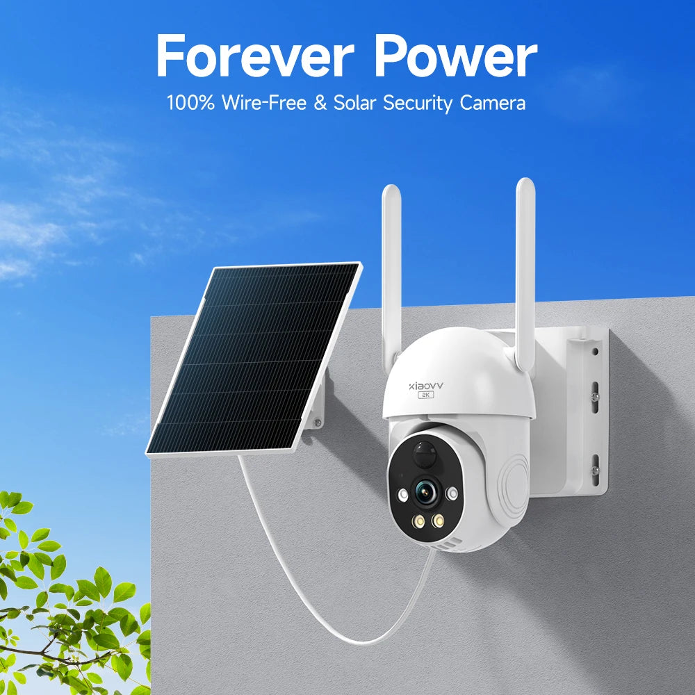 8MP 2K HD WIFI Wireless PTZ Solar Cctv Camera Battery Powered Outdoor IP65 Waterproof IP Security Iphone Camera PIR Night Vision