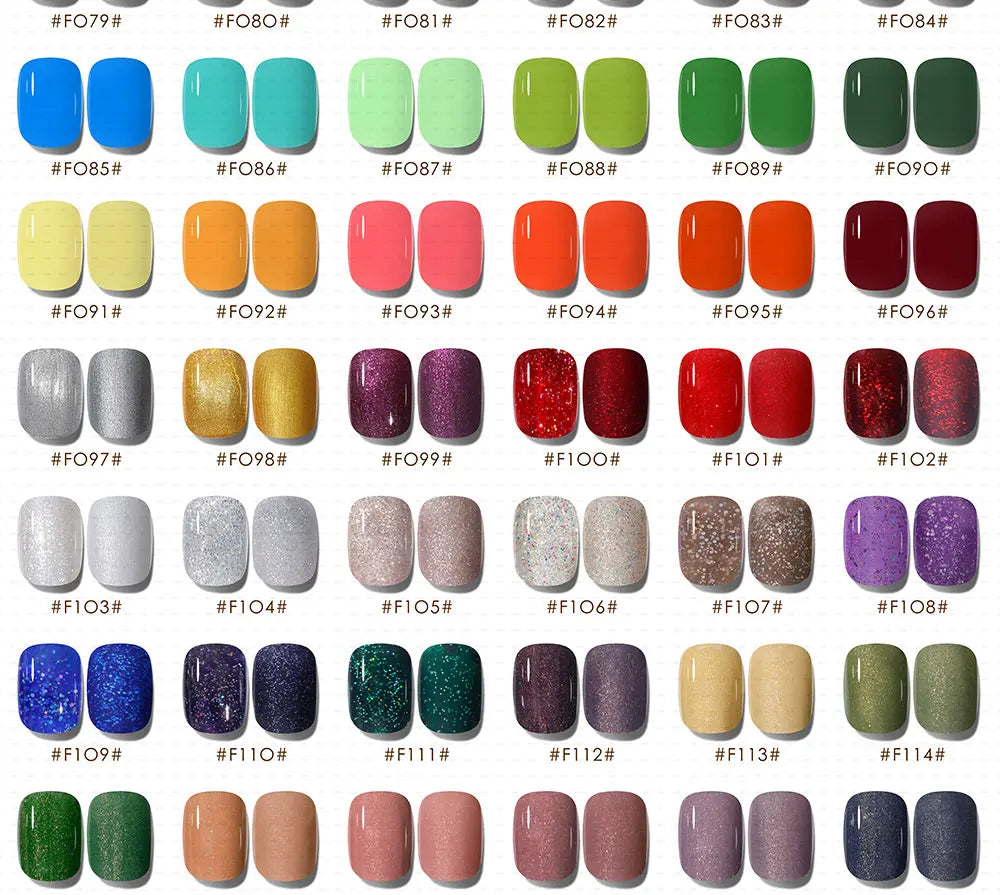 4Pcs/Set Gel Nail Polish Set Fall Shine Finish Semi Permanent Glitter Sequins Nail Polish Set Kit Soak Off Uv Varnish Nail Art