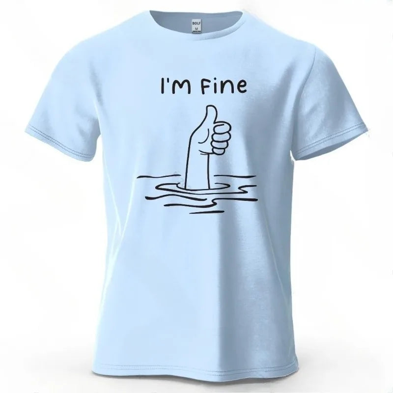 Men T-Shirt 100% Cotton Oversized Minimalist Cartoon Graphic fashion Streetwear Breathable Fabric Simple Stylish Style Tops Tees