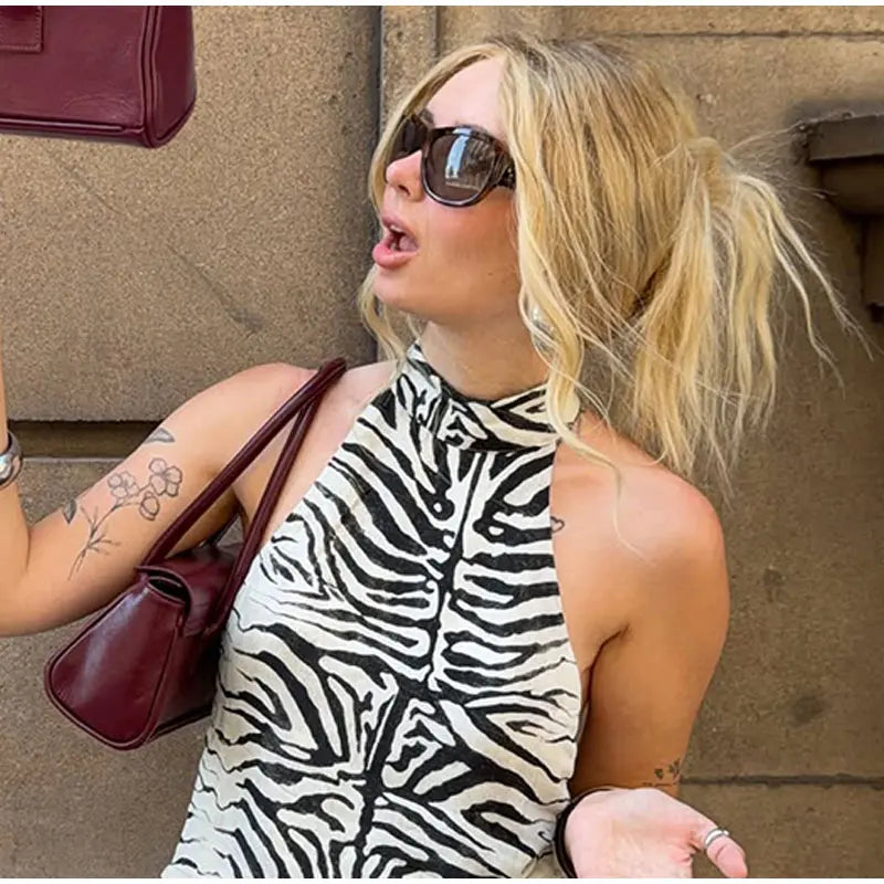Fashion Zebra Print Women's Skirt High Waist Straight Loose Skirt Chic 2026 Spring Summer New Street Daily Wear Ladies Clothing