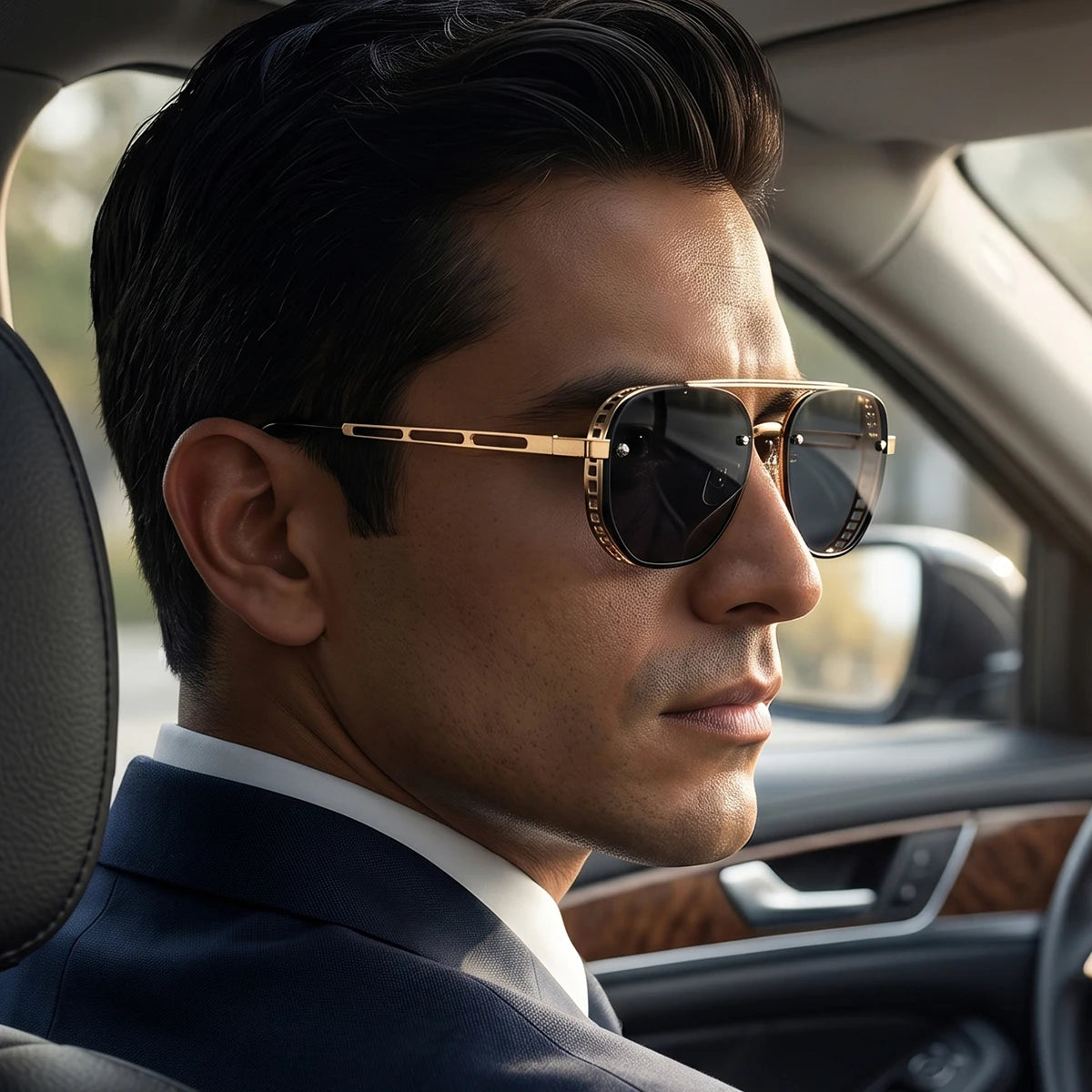 1 Pair of Men's Metal Oval Double-Bridge Glasses, Retro and Exquisite, High-End Luxury Business Style, Elegant and Trendy Fashion Eyeglass Frames, Unisex