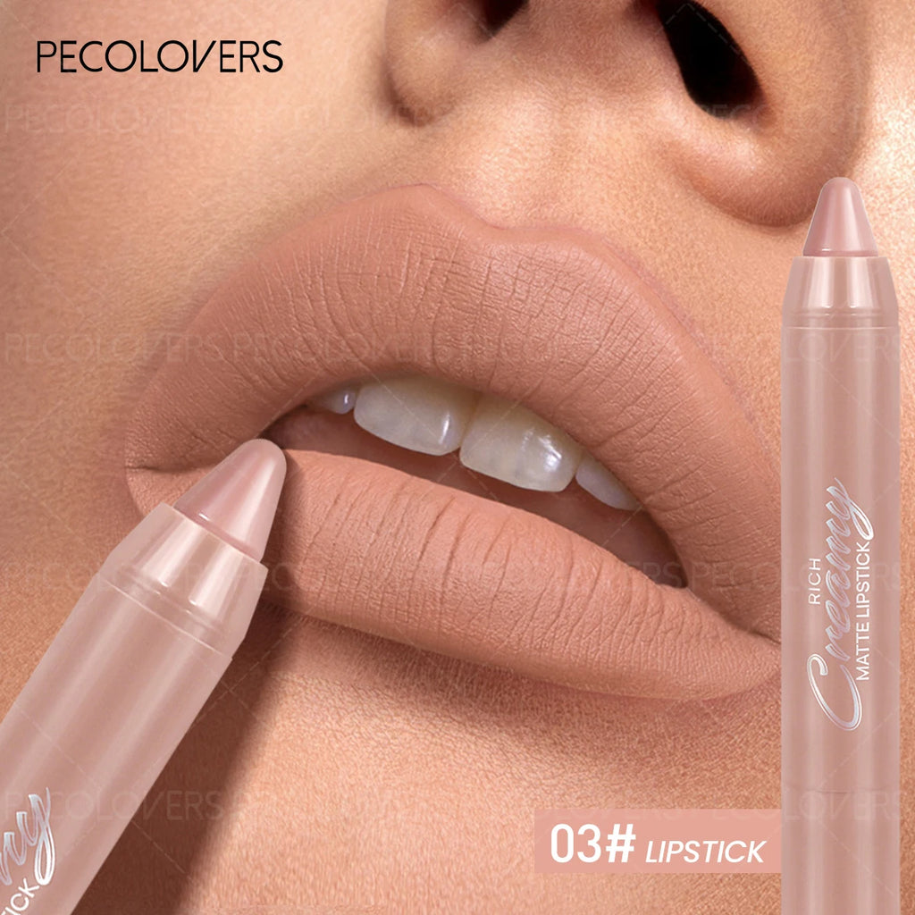 [1PC Matte Lipstick, Nude Natural] Waterproof & Sweatproof - Daily Makeup & Date Makeup, Perfect Valentine's Day Gift