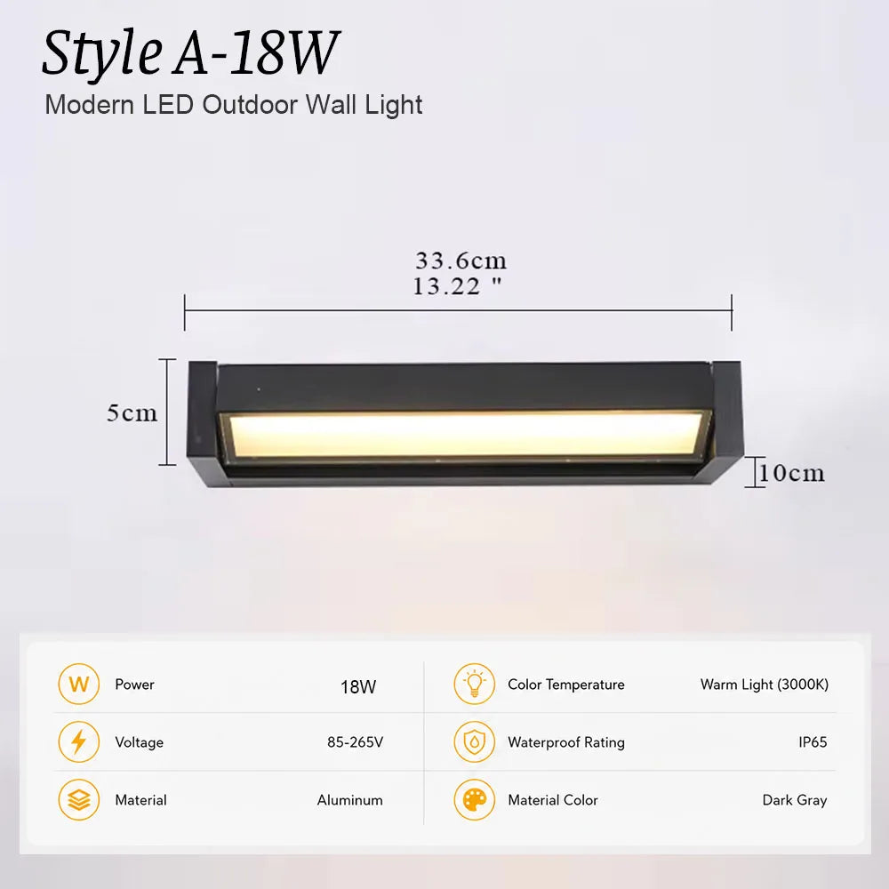 IP65 Waterproof Outdoor LED Wall Lamp Rotatable lamp Villa courtyard garden porch outdoor light Aluminum Wall Lights Fixture