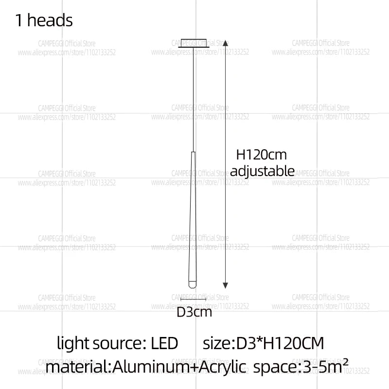 Modern LED Living Room Long Pendent Lamp Attic Light Indoor Lighting Villa Staircase Chandelier Dining Room Ceiling Lamp