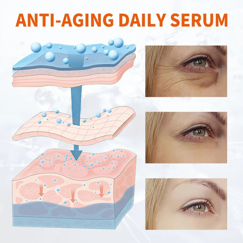 Deep Anti Wrinkle Serum Dark Spot Corrector for Face Fade Fine Lines Lifting Firming Whitening Collagen Boost Anti Aging Serum