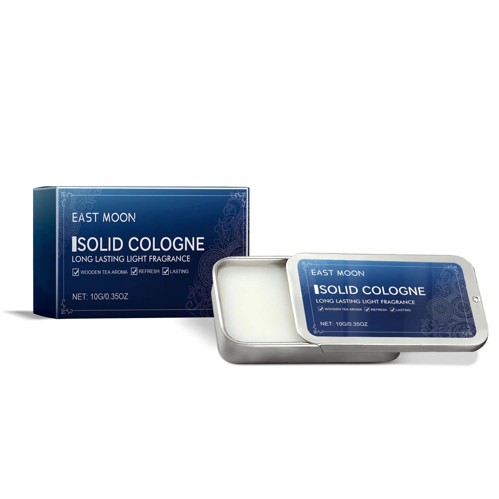 3Scents Men's Solid Cologne Lasting Fresh Cologne Pheromones Fragrance Men Deodorant Portable Woody Scent Solid Fragrance Balm