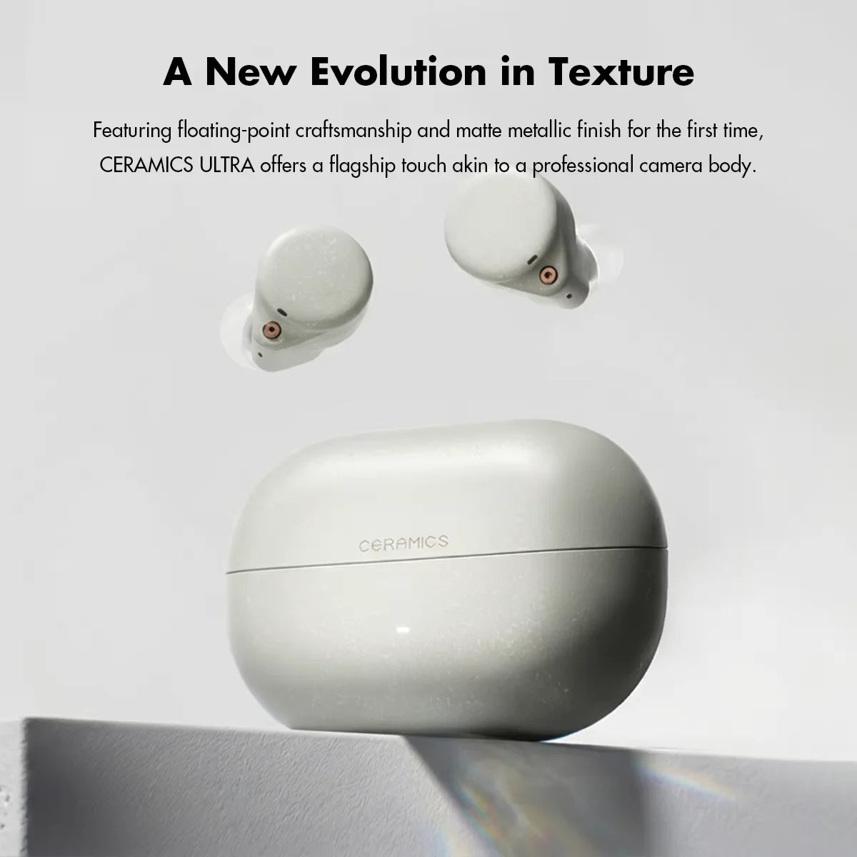 ROSESELSA Ceramics Ultra True Wireless Earbuds, Hi-Res LDAC/LHDC Audio, HR+ Planck Driv，50dB Hybrid ANC Earphones,4 Mic AI Call