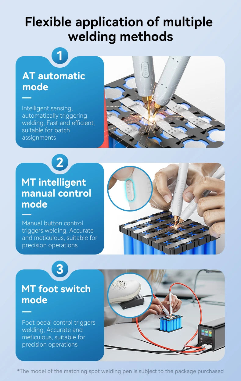 UF20B Portable Farad Capacitor Spot Welder 99 Level Adjustment Spot Welding Machine for Mobile Phone Battery Nickel Sheet Repair