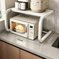 Spacious 2-Tier Metal Microwave Rack, Countertop Storage Shelf for Oven & Baking, No Assembly Needed, Sturdy Kitchen Organizer