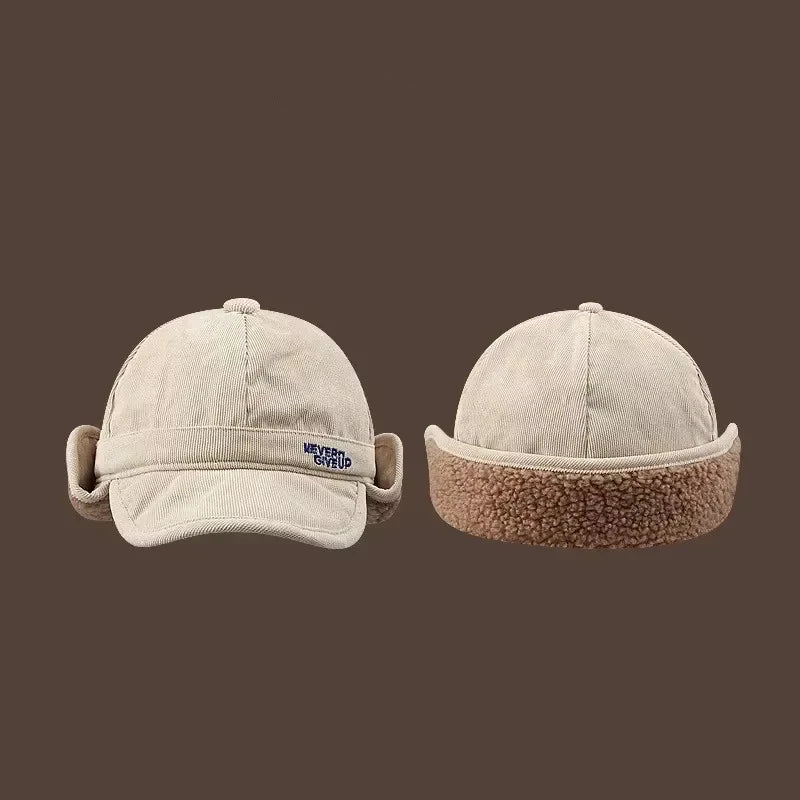 1pc Unisex Winter Warm Thicken Duck Tongue Ear Protection Hat,outdoor Windproof Fleece-lined Multifunctional Cycling LeiFeng Hat