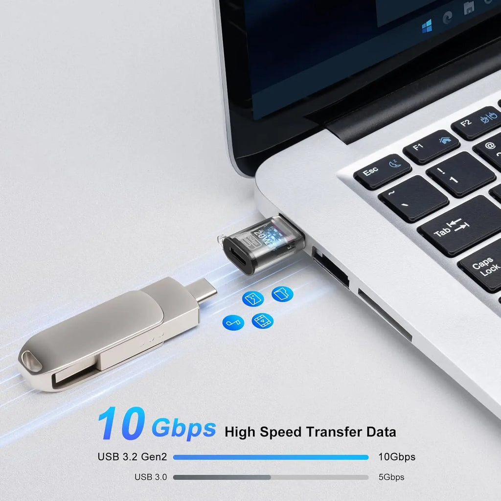 4Pcs USB to USB C Adapter USB Type C Female to USB Adapter, Type-C Male to USB-A Female Adapter 10Gbps  OTG Fast Charging