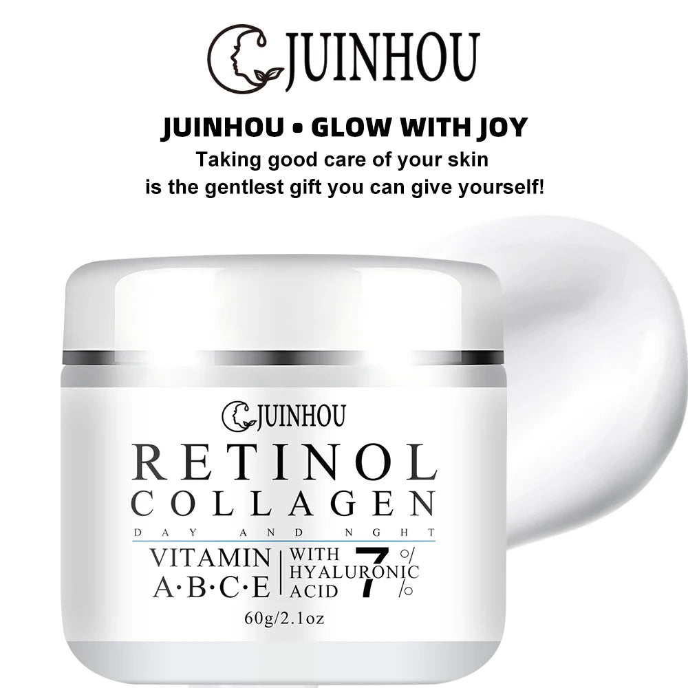 JUINHOU Collagen Moisturizing Cream Contains Vitamins A B C E Visibly Brighten and Smooth the Look of Uneven Vomplexion