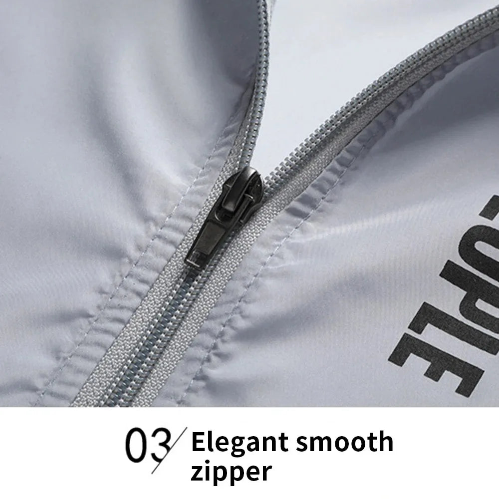 Summer Ice Silk Sunscreen Jackets Men's Clothing Lightweight Hooded Coat Outdoor UV Resistant Jacket Fishing Cycling Suit Male