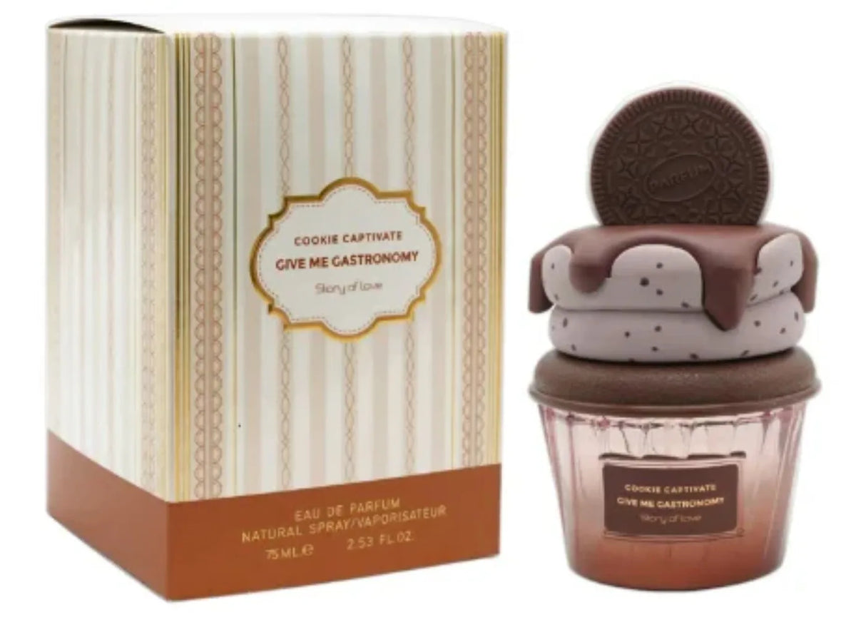 Arab Dubai Perfume Spray, Gourmand Women’s Fragrance, with Notes of Chocolate Cookie, Ice Cream, Strawberry, and Orange Citrus