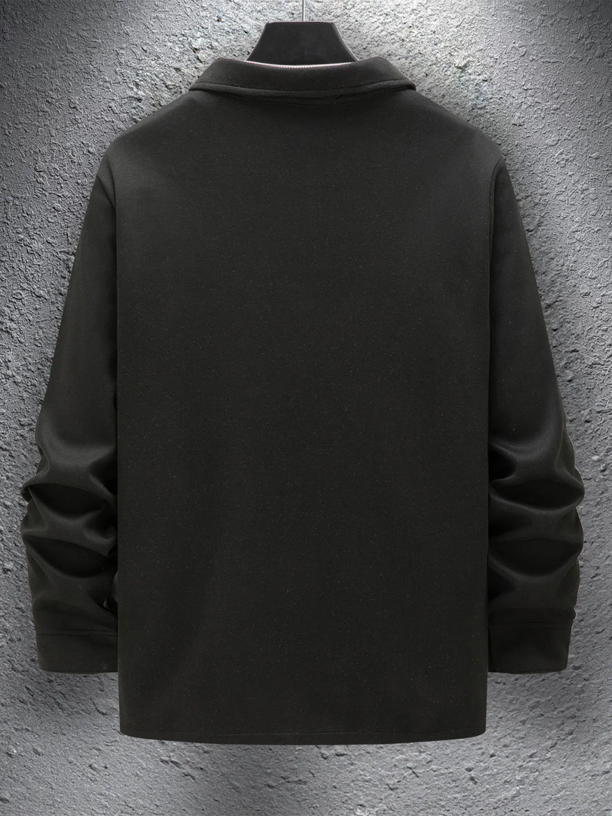 2025 new men's casual spring and autumn solid color single-breasted jacket pocket long-sleeved coat