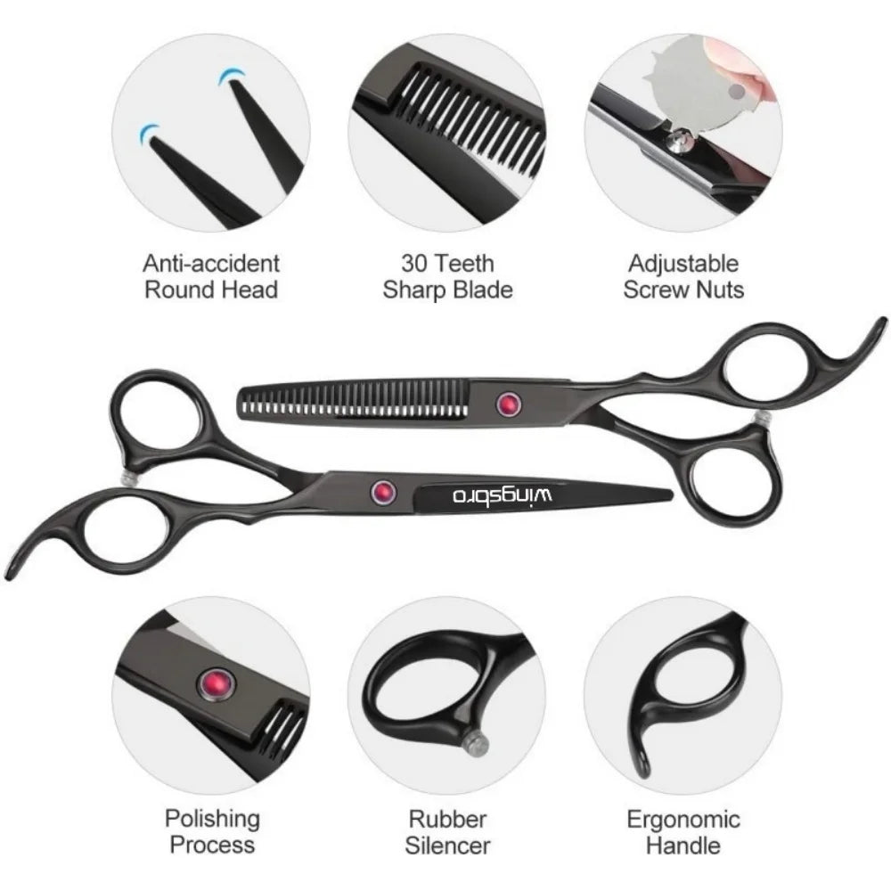 Japanese Hair Scissors Set Hairdressing Scissors Kit Hairdresser Shaver Haircut Scissors