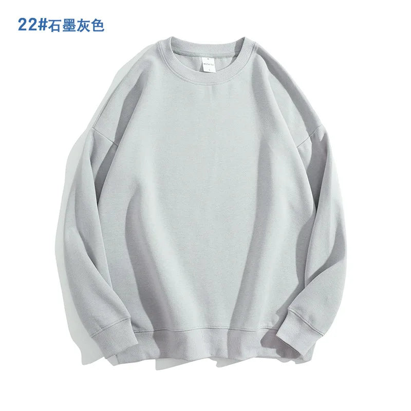 Spring Oversize Sweatshirts for Women O Neck Cotton Solid Hoodie Long Sleeve Tops Loose Women's Pullovers Fashion Streetwear