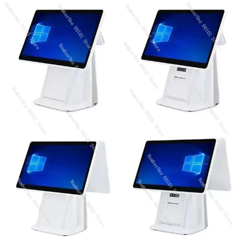 Retail Store 15 Inch POS Cash Register Single Dual Screen Wall Mounted Touchscreen All In One Ordering Machine Restaurant