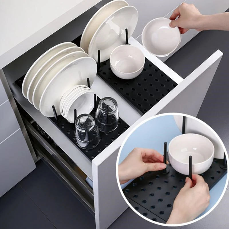 Kitchen Organizer Dish Drying Rack Plates Shelf Removable Plastic Holder Dish Rack Sink Draining Storage Stand Home Accessories