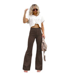 Women's Pants Spring New Elegant Trousers Bootcut Pant Fashion Slim High Waist Casual Trousers Solid Street Long Flare Clothing