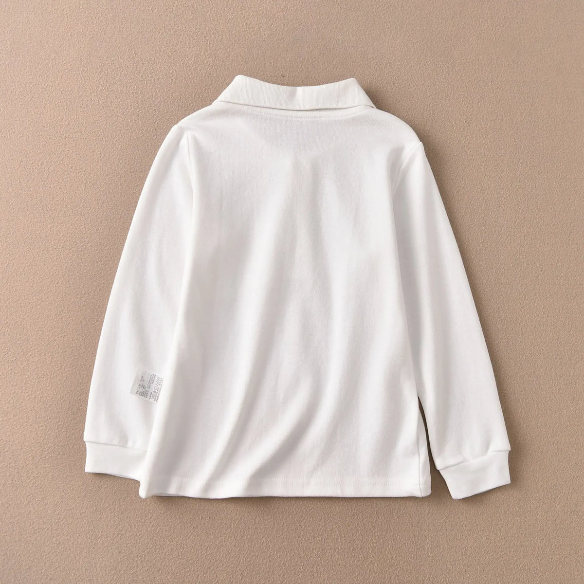Girls White Cotton Polo Shirt Loose Breathable Children's T-shirt School Clothing POLO Size 100-170