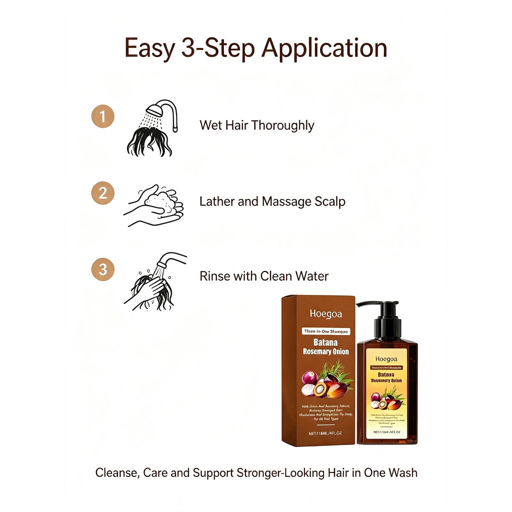 3 in 1 Nourishing Shampoo Conditioner Hair Treatment Set Moisturizing Smoothing Daily Care For All Hair Types