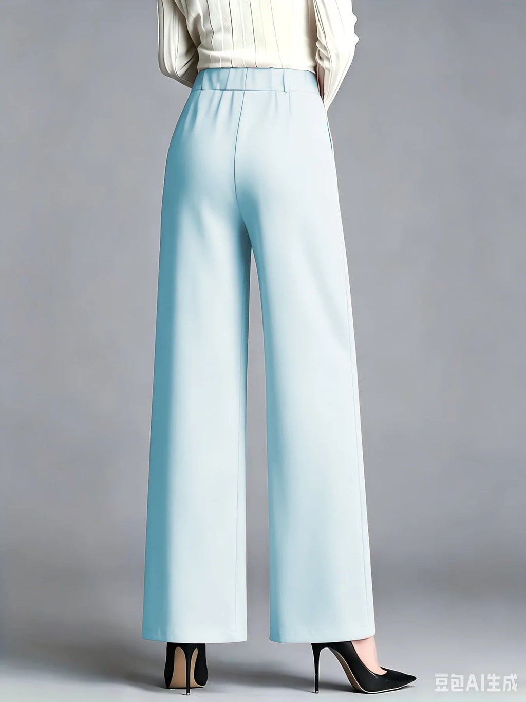 Women High Waist Draped Wide Leg Suit Pants Loose Slimming Straight Casual Versatile Trousers Multiple Colors Daily Commuter
