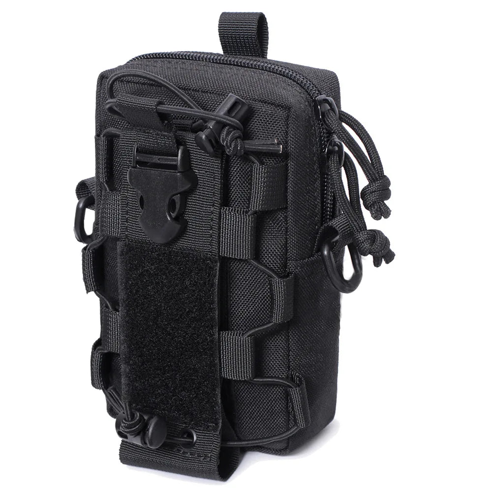 Organizer Waist Pack Bag military Molle EDC Pouch Water Bottle Canteen Kettle Carrier Outdoor Sports Phone Holder Camping Hiking