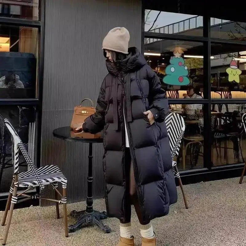 Women's Winter Down Jacket Parkas Brand Luxury Woman Clothes Warm Thick Loose Winter Coats Long Padding Padded Jacket HWY290