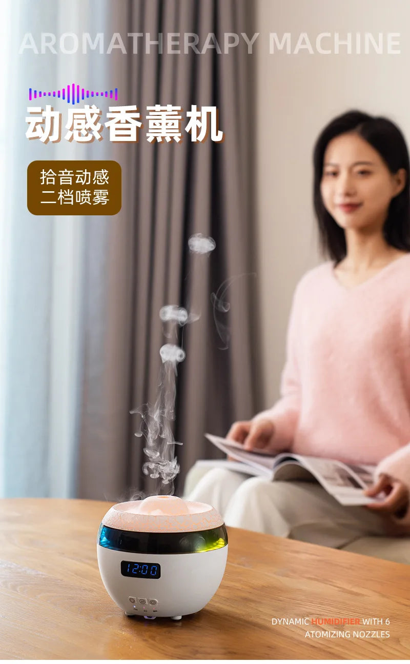 Water Drop Essential Oil Aromatherapy Machine Household Heavy Fog Volume Remote Control Timing Ultrasonic Atomizing Humidifier