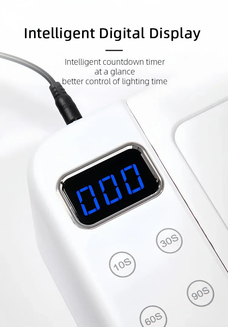UV LED Lamp for Press On Quick-drying Nail Dryer With Hand Pillow Wear Nail Drying Lamp Foldable for Curing All Gel Nail Polish
