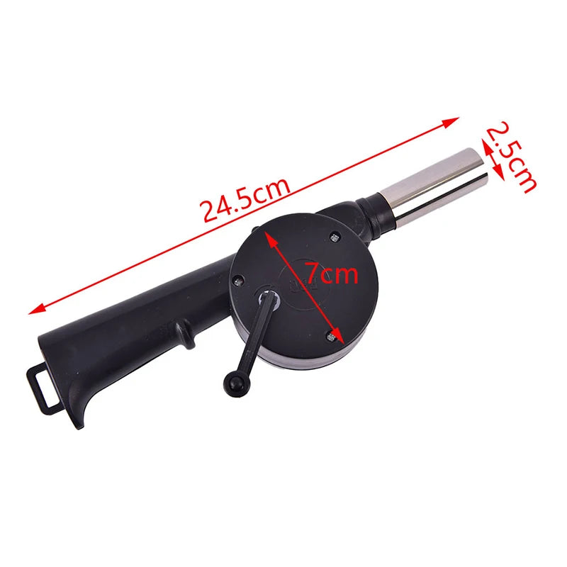 Blower Fire Camping BBQ Air Fan Barbecue Outdoor Cooking Picnic Grill Starter.