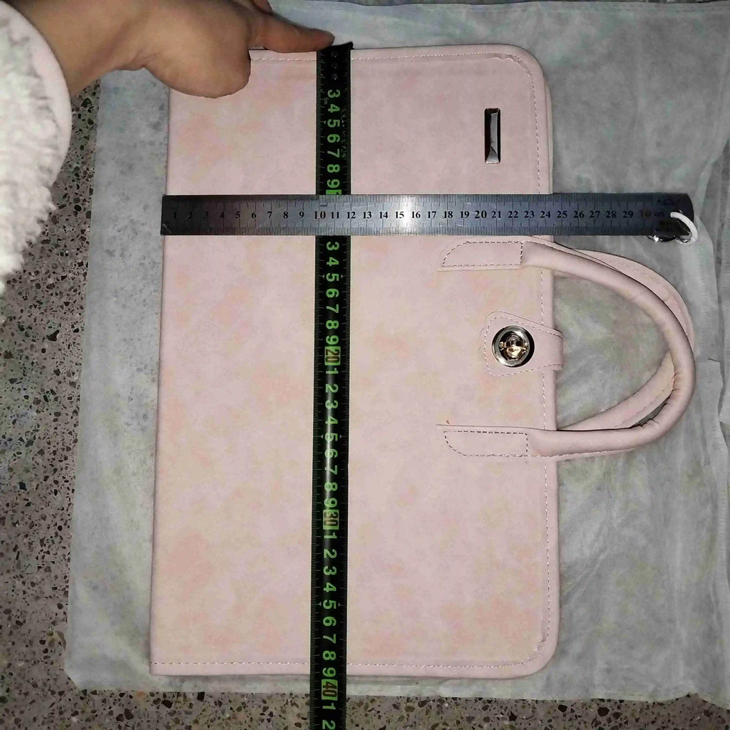 Pink Laptop Sleeve Fashion with Handle PU Laptop Protective Case Laptop Bag for for Macbook,Lenovo,Xiaomi,Huawei