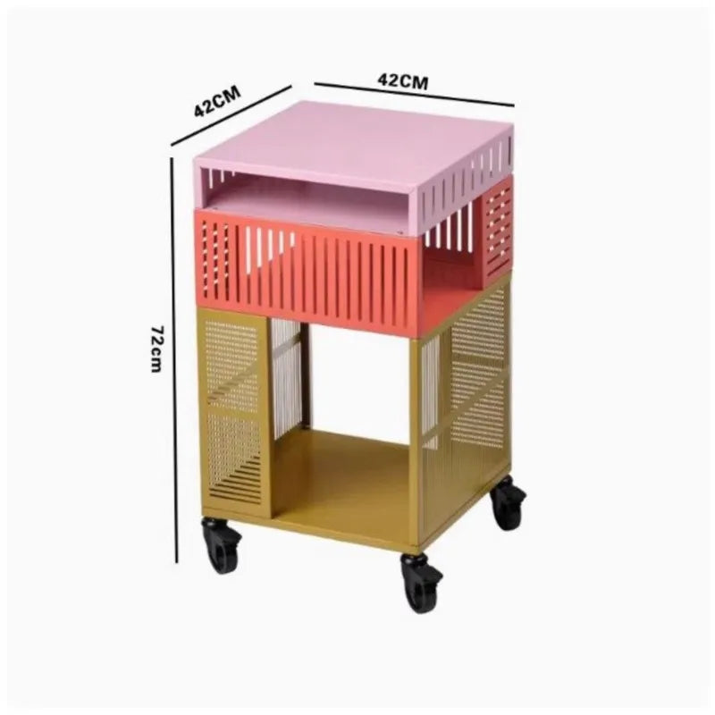 Dopamine Side Cabinet Mobile Storage Cart Dining Rack Te Samans New Te Mobile Cart Storage Cabinet