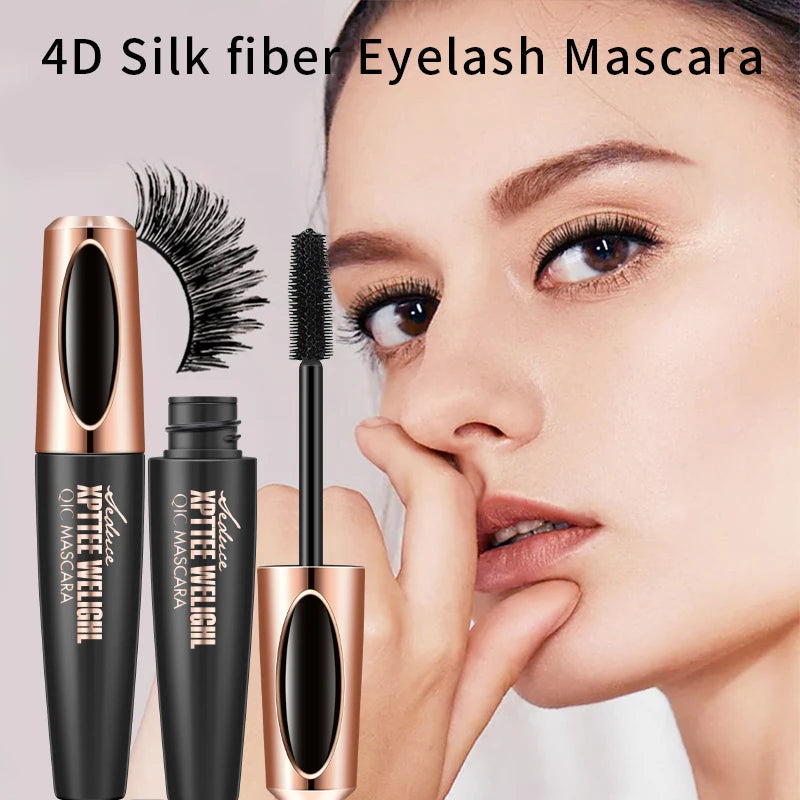 1PC 4D Silk Fiber Lash Curling Mascara for Eyelash Extension Black Thick Long Waterproof  Eye Lashes Mascara Makeup Cosmetics
