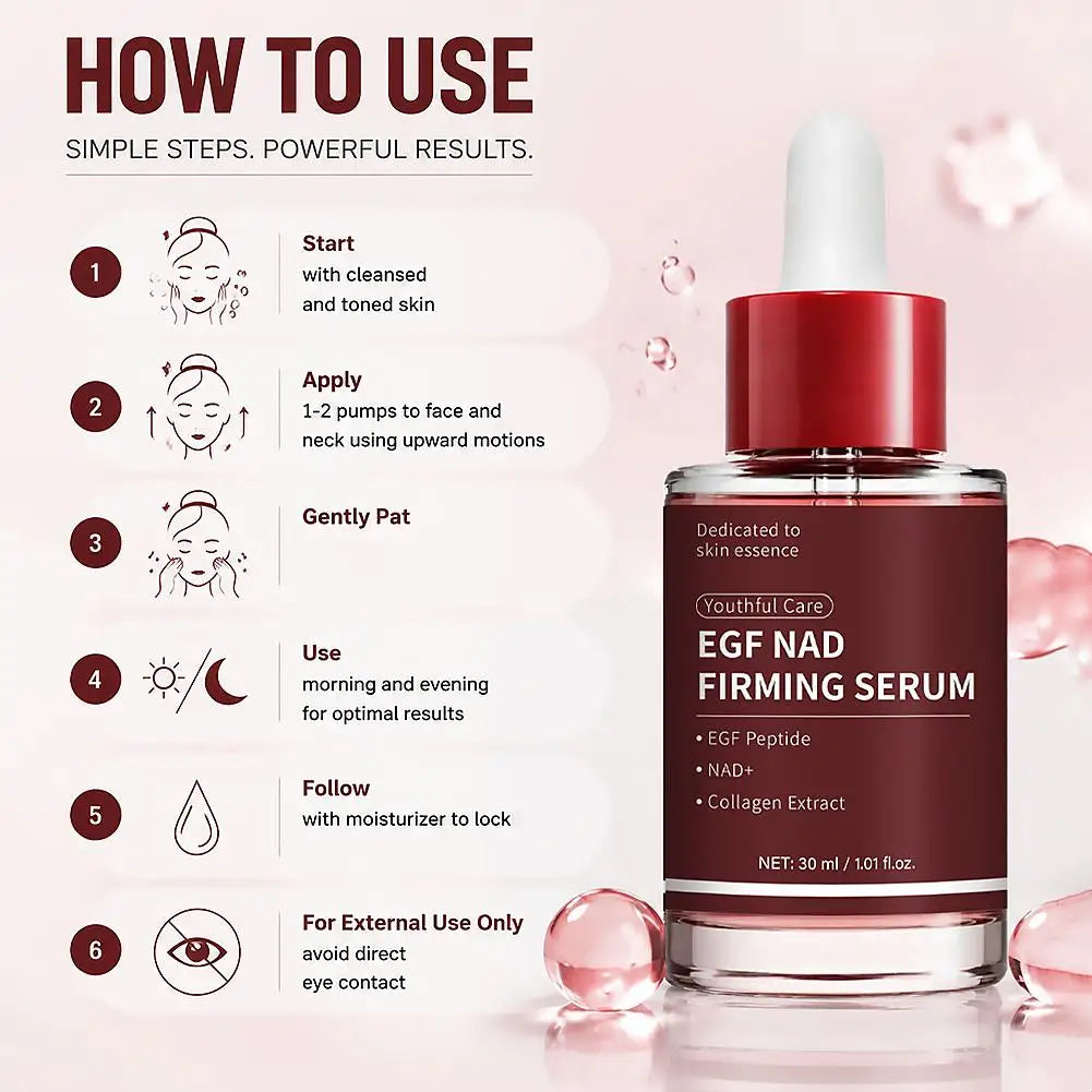 NAD+ Hydrating & Firming Essence for Wrinkles, Fine Lines & Dull Skin, Natural Moisturizing Face Serum for Radiance  Skincare