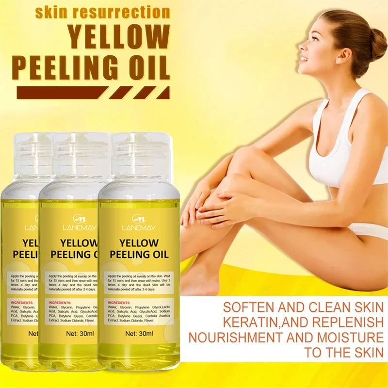 Yellow Peeling Oil Body Cleansing Exfoliation For Tender Glowing Skin Finger Joint Whitening Moisturizing Care Beauty Products