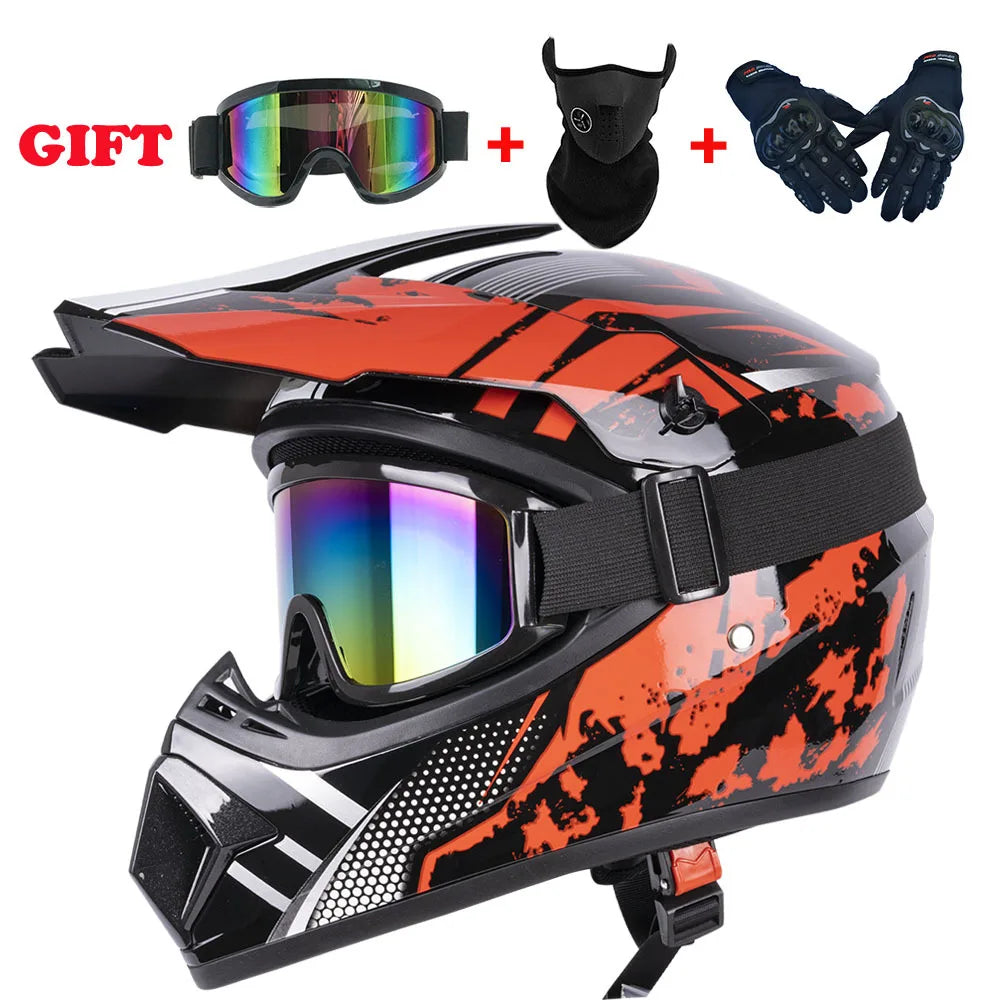 Free Shipping & 3 Gifts All-New Full Face Off-Road Motorcycle Helmet Downhill AM DH Motocross Cross Casco Capacete Helmets