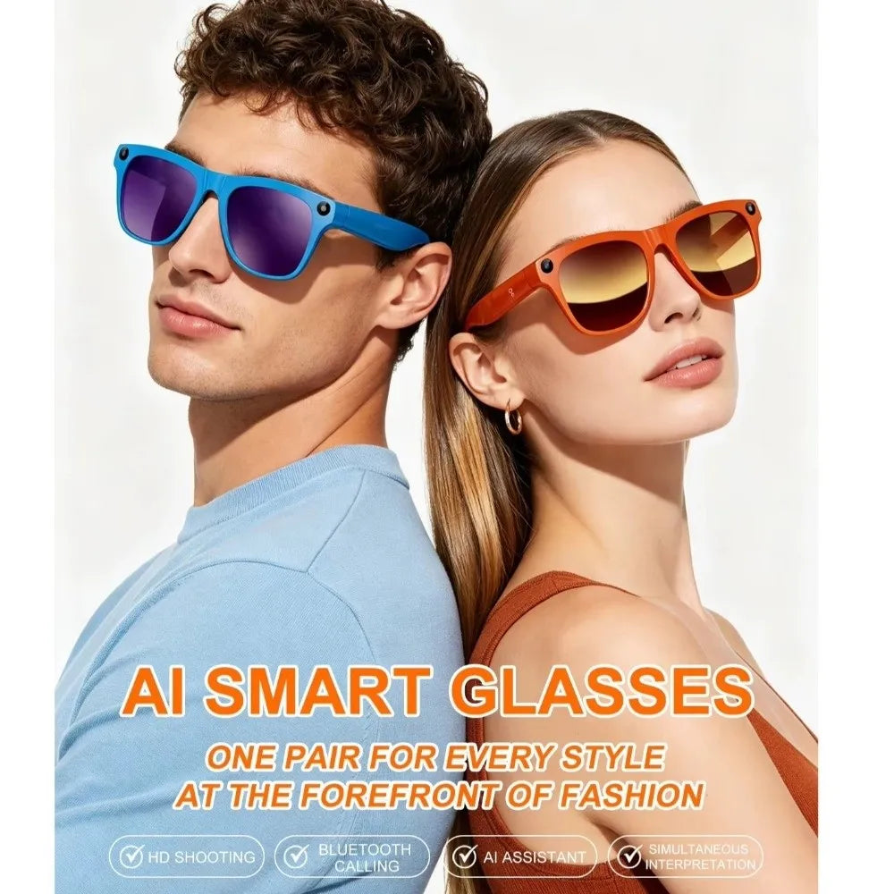 8MP HD Camera AI Smart Glasses Photo Recording 8K Smart Video Glasses Waterproof Video Record Smart AI Glasses Voice Call