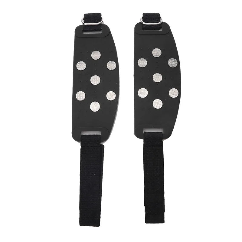 Ice Cleats Traction Crampons Overshoe Ice Snow Anti Slip Spikes Grips Ice Grippers for Adult Hiking Mountaineering Boots Winter