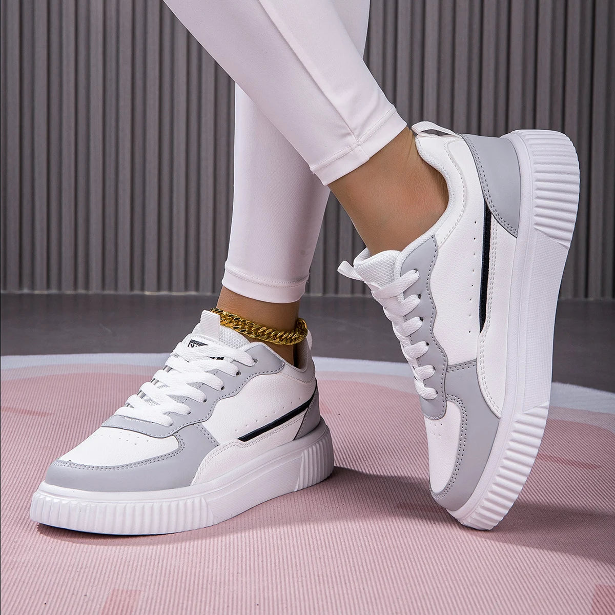 Men's Casual Platform Shoes Fashion Sneakers, Men's Daily Wear Lightweight Walking Shoes, Men's Durable Round Toe Footwear